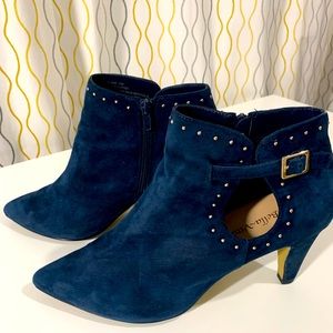 Blue Swade Pointy Booties
